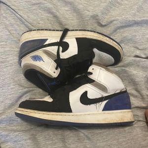 Blue white and black air Jordan’s